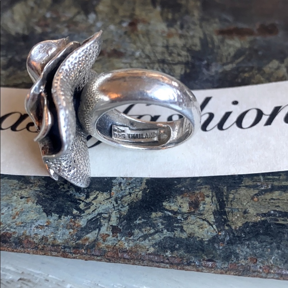 Silpada Flower Ring Solid Silver - image 2